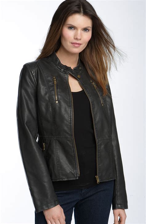 calvin klein fake leather jacket